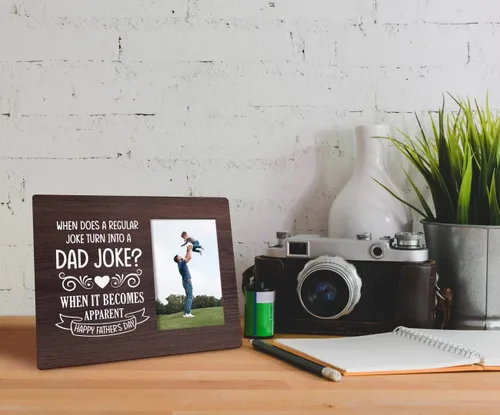 Miniatura 5 de Regalos para papá: placa de marco de fotos, feliz día del padre, divertido marco de fotos, regalo ideal para papá de hija o hijo
