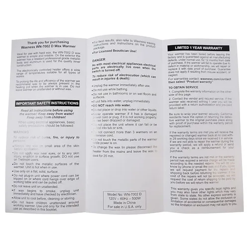 Miniatura 5 de Waxness Calentador de cera digital extra grande WN-7002 D con capacidad para 10 libras