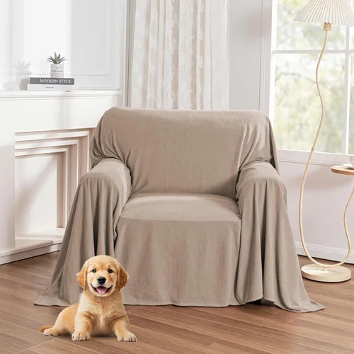 Miniatura 15 de MYSKY HOME Fundas Negras para Sofá Seccional, Fundas de Sofá para Sofá de Dos Plazas, Fundas de Sofá para Perros, Funda de Sofá Lavable, Manta Funda