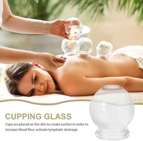 Miniatura 2 de FOMIYES Juego de 6 vasos de cristal para terapia de ventosas de vidrio duradero para uso doméstico, terapia de masaje y recuperación muscular