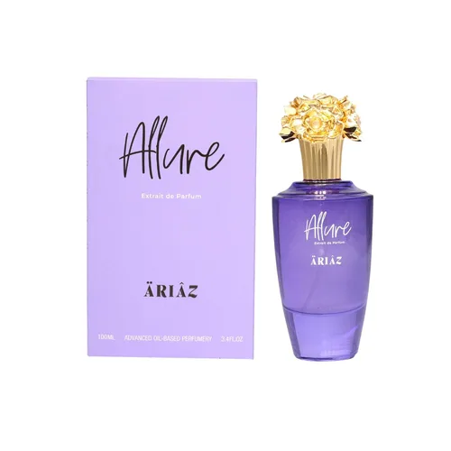 ARIAZ Allure Women Extrait De Parfum 3.4 oz – Perfume de chypre floral afrutado con grosella negra, bergamota, rosa, fresia, pachulí, vainilla y