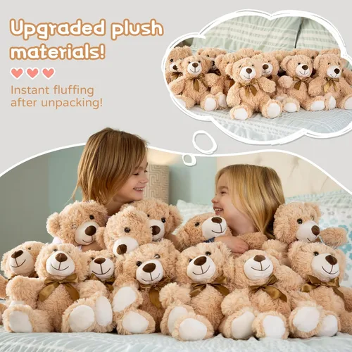 Miniatura 4 de Tezituor Paquete de 3 osos de peluche a granel de 14 pulgadas para niños, osos de peluche pequeños a granel para decoración de baby shower, Navidad
