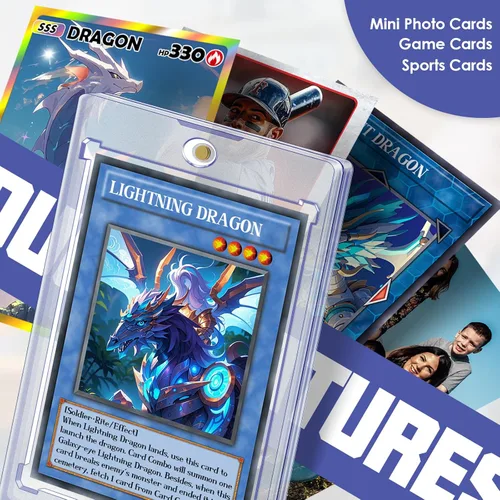 Miniatura 5 de 24 portadores de tarjetas magnéticos para cartas coleccionables, portadores de cartas de béisbol de acrílico de 35pt con 24 soportes para cartas