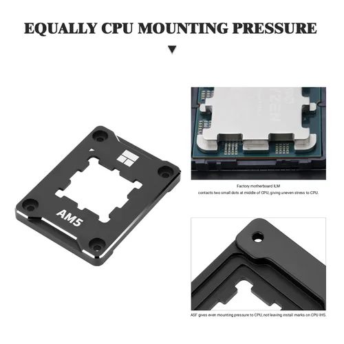 Miniatura 5 de Thermalright ASF-Black AM5 Soporte para CPU, marco de fijación correctivo antiflexión, montaje fijo AM5 de ajuste completo sin marcas, marco