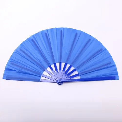 Miniatura 14 de Ventilador grande de plástico de 13 pulgadas para baile de línea, abanicos de mano para mujer, plegables, exteriores, bodas, fiestas (negro)