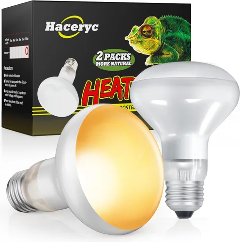 Lámpara de calor para reptiles, simulación de luz solar natural, paquete de 2 bombillas de calor de 100 W para anfibios de 100 W, para reptiles,