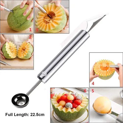Miniatura 3 de Herramientas de cocina de acero inoxidable NewlineNY: ayudante de frutas 3 piezas