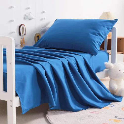 Miniatura 12 de NTBAY Juego de sábanas para niños pequeños, juego de sábanas de microfibra para cuna, sábana encimera, sábana bajera, funda de almohada, ropa