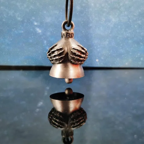 Miniatura 3 de Campana de motocicleta con colgador para motociclista, campanas de motociclista de buena suerte y accesorios de motocicleta, campana de la suerte