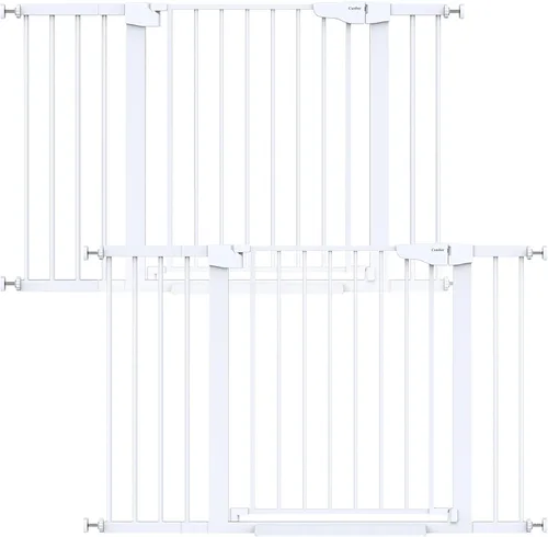 Miniatura 10 de Cumbor Puerta de bebé extra alta de 36 pulgadas para escaleras, puerta para perros de 29.7-40.6 pulgadas de ancho para puertas, puertas de mascotas