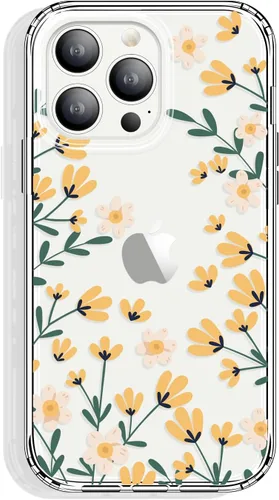 Miniatura 50 de GYZYA Funda transparente para iPhone 14 y iPhone 13 de 6.1 pulgadas con diseño de patrón, funda protectora delgada de TPU + parachoques a prueba
