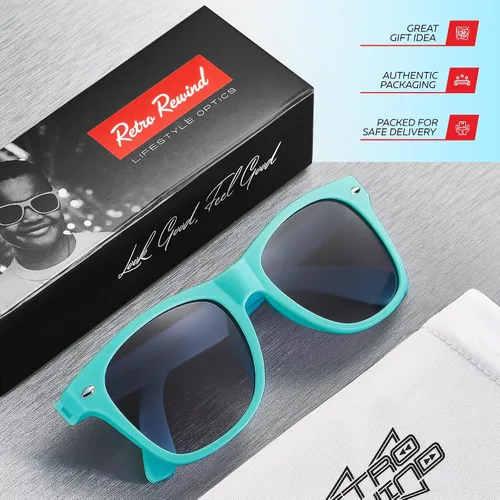 Miniatura 224 de Retro Rewind Lentes de sol para niños y niñas de 3 a 12 años, inastillables, UV400, lentes de sol para niños pequeños