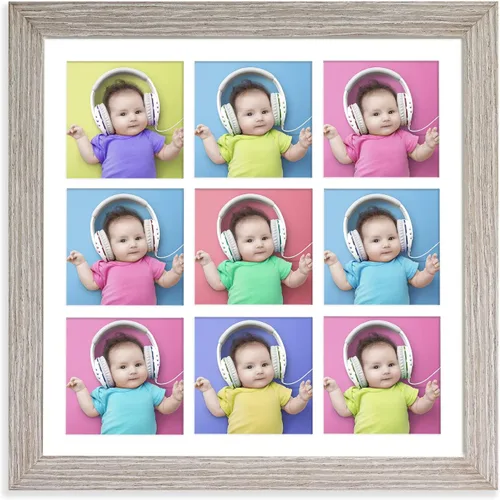 Miniatura 15 de YK artwood Impresiones en lienzo personalizadas con tus fotos, marco personalizado de 8 x 8 pulgadas, marco moderno de madera negra con tu foto
