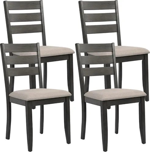 Miniatura 10 de DUHOME Mesa de comedor de madera negra de 47.2 pulgadas, mesa rectangular de madera maciza, mesa de comedor de cocina que ahorra espacio