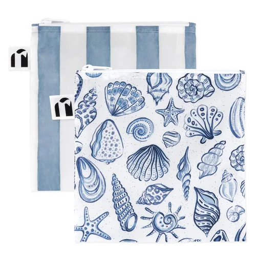Miniatura 21 de Bumkins Bolsas de aperitivos reutilizables, para el almuerzo escolar de niños y para adultos, tela lavable, bolsa de tela impermeable