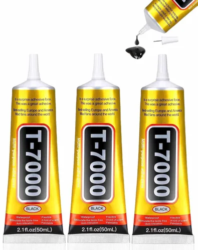 Miniatura 12 de ALECPEA Upgrade T-7000 Pegamento adhesivo negro - 2 piezas de 15 ml Adhesivo impermeable de alto rendimiento para reparaciones de precisión, 2