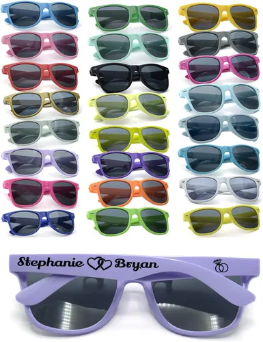 Miniatura 14 de Gafas de sol de fiesta personalizadas, regalos de boda a granel, regalos para invitados, cumpleaños, licenciatura, graduación, novia, novia, Mezclado