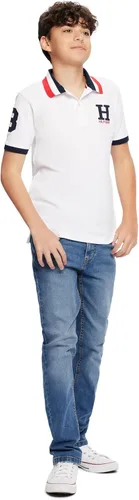 Miniatura 2 de Tommy Hilfiger Polo de Piqué de Manga Corta Premium para Niños, Cierre de Botón, Suave y Cómodo