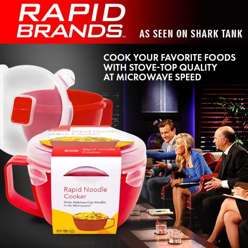 Miniatura 8 de Rapid Plastic - Tazón de fideos o sopas de plástico Sopa y fideos para microondas en cuestión de minutos, perfecto para dormitorio, cocina pequeña