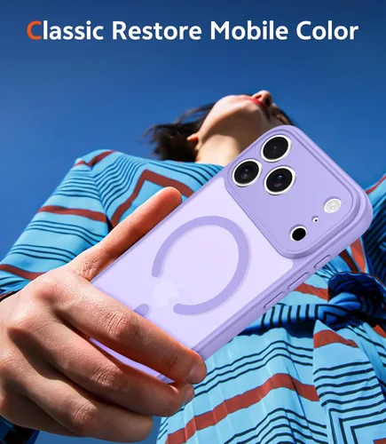 Miniatura 340 de FNTCASE Funda para iPhone 13 Pro-Max: Fundas magnéticas transparentes compatibles con Magsafe Slim anti amarillamiento protección contra caídas
