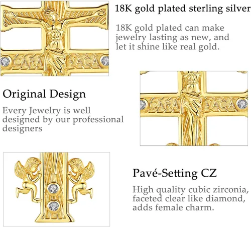 Miniatura 227 de CELESTIA Medallas de plata de ley 925 San Miguel/San Cristóbal/San Benito/San Gabriel/Virgen María/Jesús/Caravaca/Metatrón/Sello de los Siete