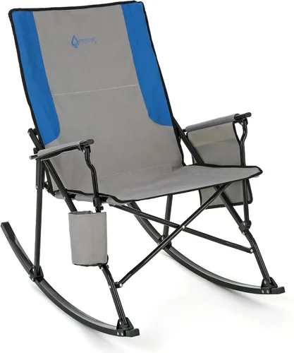 Miniatura 12 de ARROWHEAD OUTDOOR Silla Mecedora Plegable de Campamento con Portavasos Grande, Bolsillo Lateral, Plegable que Ahorra Espacio, Balancín Mejorado