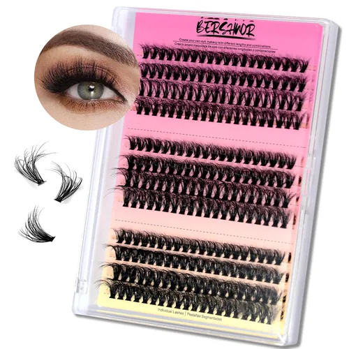 Miniatura 16 de Extensiones de racimos de pestañas individuales falsas de visón Manga para Cosplay, pestañas postizas DIY, extensiones individuales de 512 racimos