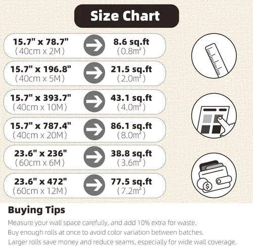 Miniatura 8 de WADILE papel tapiz adhesivo de 15.7 x 78.7 pulgadas, papel adhesivo extraíble e impermeable para armarios y encimeras, para dormitorio, papel tapiz