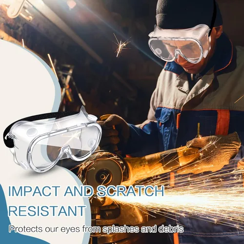 Miniatura 2 de Macarrie 50 gafas de seguridad antivaho a granel anti arañazos gafas de laboratorio para hombres mujeres enfermeras química médica trabajo