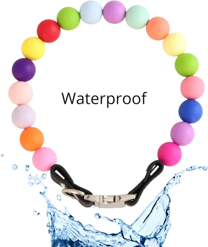 Miniatura 2 de Collar para mascotas para perros pequeños, medianos y grandes, collar de silicona con cuentas hecho a mano, collar de perlas bonitas y brillantes