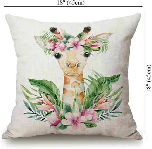 Miniatura 32 de Solekla Funda de almohada cuadrada de lino y algodón con flores blancas y negras, funda de cojín decorativa para sofá de 18 x 18 pulgadas Sl157