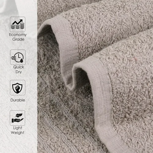 Miniatura 2 de Toallas de baño_Paquete de 12 toallas de baño beige (paquete de 12, 27 pulgadas de ancho x 54 pulgadas de largo), color beige, toalla de algodón