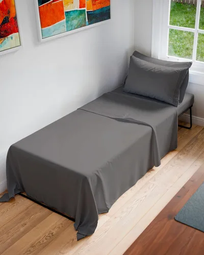 Miniatura 24 de Juego de sábanas tamaño King para RV de 72" x 80" - Sábanas de 4 piezas para cama RV Short Queen - Ultra suaves, transpirables y refrescantes - 01