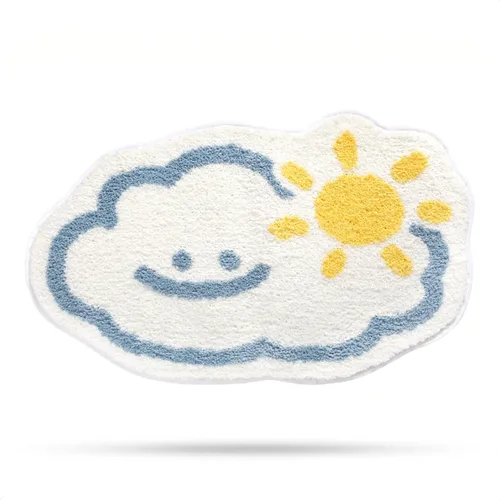 Miniatura 15 de Molesun Alfombra de baño bonita, alfombra de ducha de microfibra de felpa antideslizante, absorbente de agua, divertidos tapetes de animales