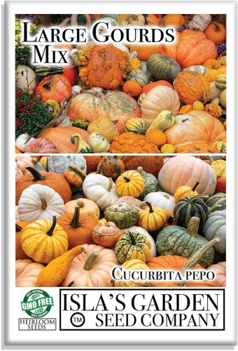 Semillas grandes de calabaza para plantar, más de 25 semillas tradicionales por paquete, semillas de jardín de Isla (semillas de jardín de Isla),