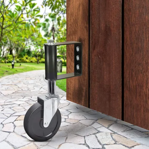 Ronlap Ruedas de Puerta para Puerta de Madera, Rueda de Rodamiento de Puerta con Resorte Cargado para Tubo de Metal Puerta Batiente Rueda de Puerta