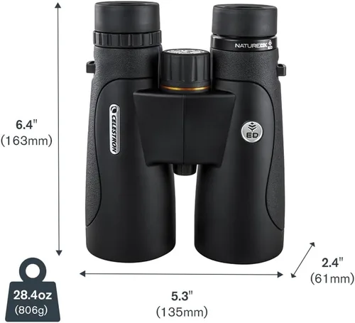 Miniatura 10 de Celestron Nature DX ED - Binoculares prémium de 10 x 50 pulgadas, lentes de objetivo de dispersión extrabajas, binoculares para exteriores y aves