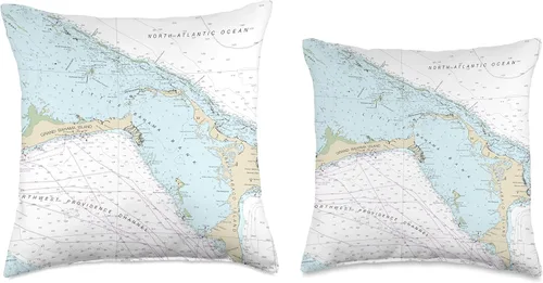 Miniatura 3 de 15 Degrees East Nautical Chart-Abaco Islands, Bahamas, Caribe, 16 x 16, multicolor