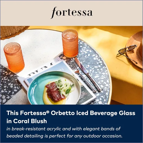 Miniatura 5 de FORTESSA Orbetto - Vasos de plástico con relieve hobnail para exteriores, 13 onzas, vasos de cóctel para bebidas heladas (juego de 4), colección