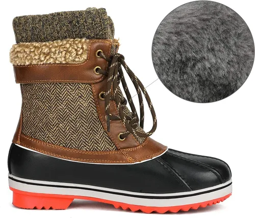 Miniatura 4 de DREAM PAIRS Botas de nieve de invierno para mujer