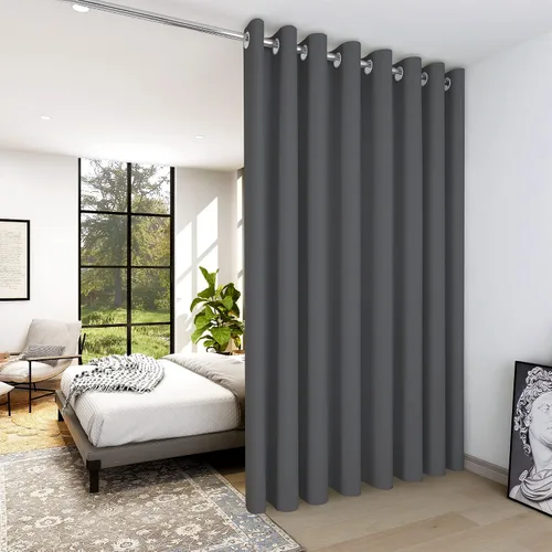 Miniatura 159 de Deconovo Cortina opaca, para oscurecer la habitación Gris claro