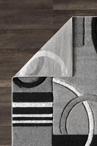 Miniatura 4 de GLORY RUGS Alfombra de Área Moderna 5x7 pies Gris Suave Tallada a Mano Contemporánea Alfombra de Piso con Textura Esponjosa Premium