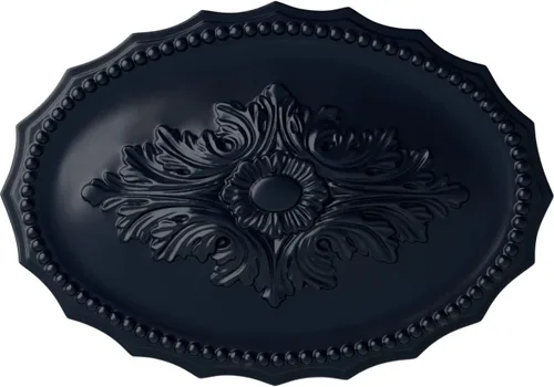 Miniatura 62 de Ekena Millwork CM16OX Medallón de techo Oxford, 16 7/8" W x 11 3/4" H x 1 1/2" P, imprimado en fábrica Imprimación de fábrica.