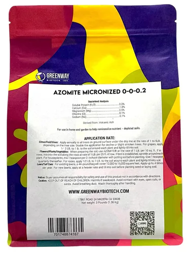 Miniatura 12 de Greenway Biotech, Inc. Azomite Rock Dust - Fertilizante orgánico de ceniza volcánica con micronutrientes y minerales traza - Fertilizantes naturales