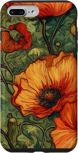 Miniatura 12 de iPhone 16 Floral Van Gogh Style Poppy Flower Case