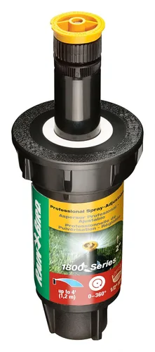 Rain Bird 1802AP4 - Aspersor profesional emergente, patrón ajustable de 0 a 360°, distancia de pulverización de 3 a 4 pies, altura desplegable de 2