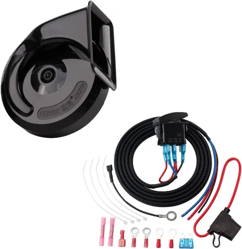 Miniatura 7 de Kit universal de bocina UTV con interruptor basculante LED y cable para carrito de golf, ATV, Polaris RZR, Ranger, General, Side by Side, Can-Am