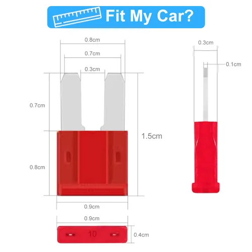 Miniatura 4 de Juego surtido de fusibles Micro2 - 105 fusibles ATR APT para automóvil con extractor de fusibles, fusible de repuesto automotriz para automóvil