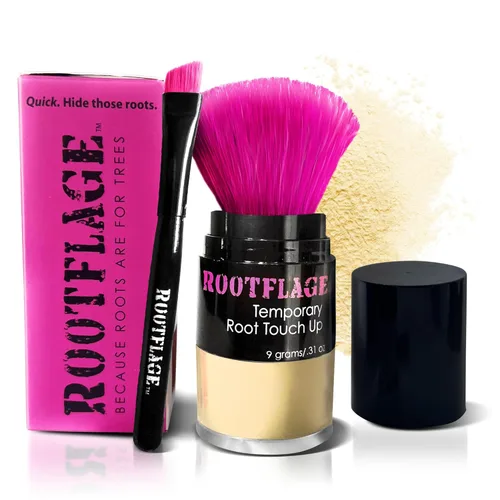 Miniatura 8 de Rootflage Polvo de retoque de raíz, polvo de cabello rubio ahumado para cobertura temporal instantánea, relleno de línea de cabello, corrector