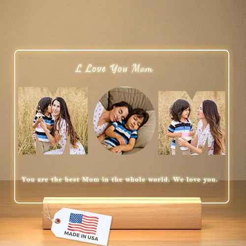 Miniatura 10 de LOUISMIAA Marcos de fotos personalizados, marco de fotos con luz nocturna, marco de fotos personalizado, regalos personalizados para aniversario